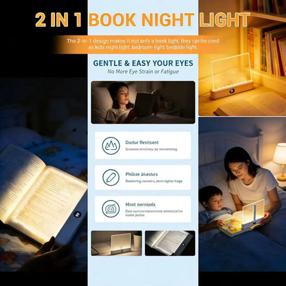1Pc LED Flat Panel Night Vision Reading Light Eye Protection Reading Light Student Night Light Creative LED Book Eye Care Light